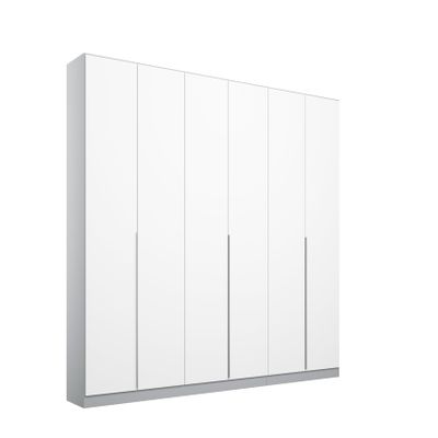 Rauch Alabama Wardrobe, Hinged Doors, White/Silk Gray, 271 cm Wide