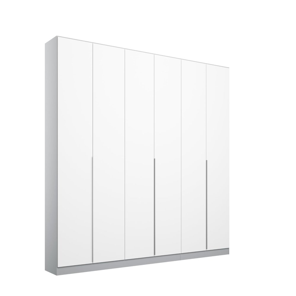 Rauch Alabama Wardrobe, Hinged Doors, White/Silk Gray, 271 cm Wide