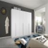 Rauch Alabama Wardrobe, Hinged Doors, White/Silk Gray, 271 cm Wide view 2