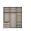 Rauch Alabama Wardrobe, Hinged Doors, White/Silk Gray, 271 cm Wide view 3