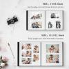 Spbapr Large Self-Adhesive Magnetic Photo Album, for 10 × 15 cm, 12 × 17 cm, and 20 × 25 cm Photos, 40 Pages, Linen Cover, Wedding, Family, Baby and Pet Memory Book, with Metallic Pen and view 2