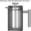 YZJSSL French Press Coffee Maker with Stainless Steel Filter, 18/10 Double-Wall Carafe, 350 mL view 2