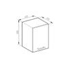 Vicco R-Line Wall Cabinet, Red, 40 cm view 3