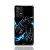 CoverHeld iPhone 12 Case, Silicone TPU Soft Case with Black Dragon, Horns and Blue Shimmer Design 3515 view 1