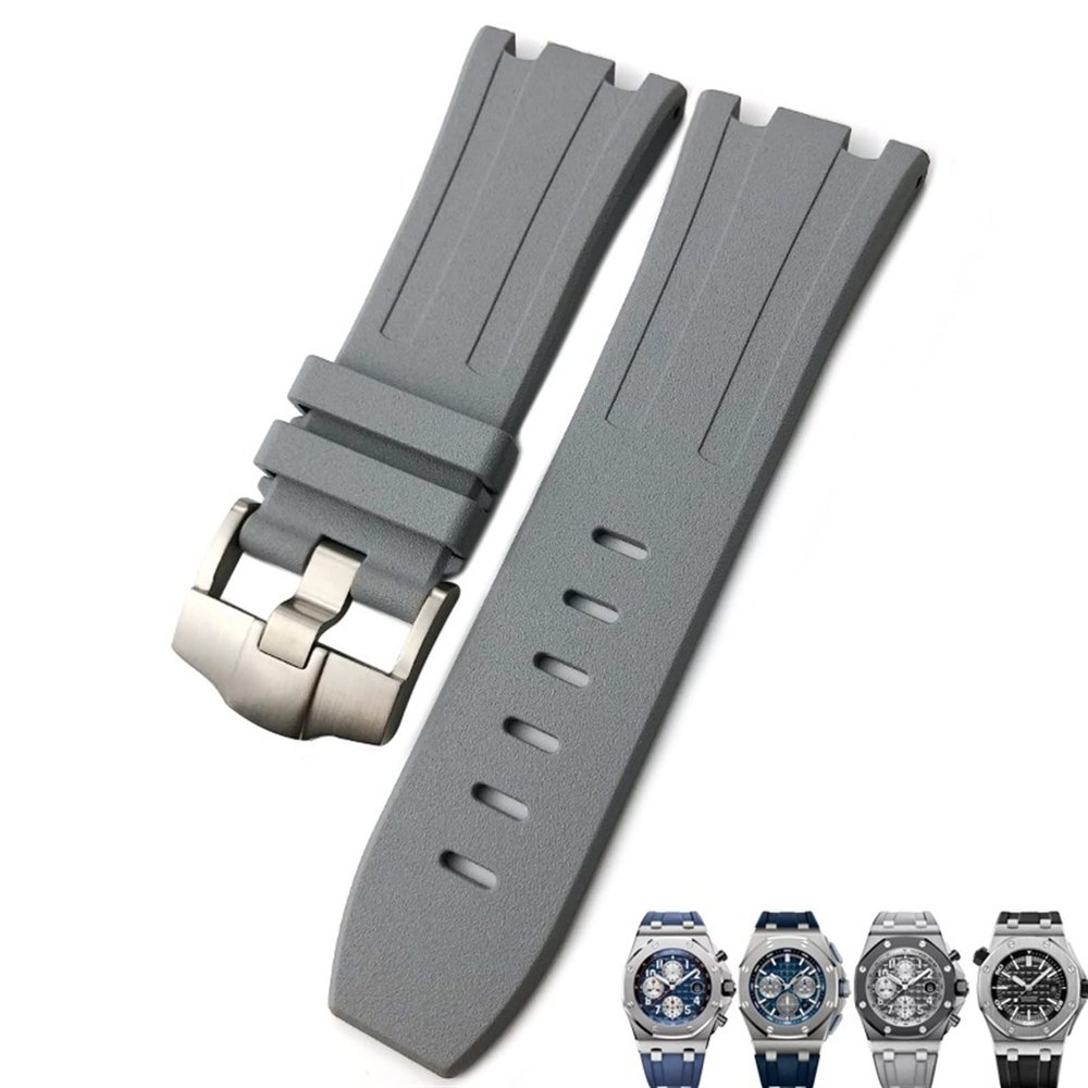 EPANO Soft FKM Fluoro Rubber Watch Band 28 mm for Audemars Piguet Royal Oak Offshore, 28 x 24 mm, Agate