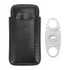 3-Finger Leather Cigar Case with Cutter view 2