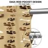 COTOT Dog Paw Print Window Valance Curtain, 30.4 x 132 cm view 3