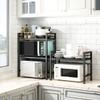KEVO Expandable Metal Microwave Stand, 2-Tier, Black, 2-Pack view 2