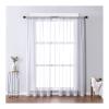 Lieson Bedroom Curtains, 2-Piece Set, Semi-Sheer Polyester, Light Gray, 137 x 244 cm view 1