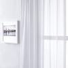 Lieson Bedroom Curtains, 2-Piece Set, Semi-Sheer Polyester, Light Gray, 137 x 244 cm view 2