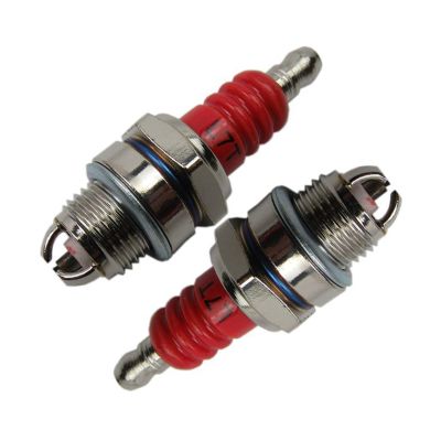10 L7T Three-Prong Spark Plugs, Red