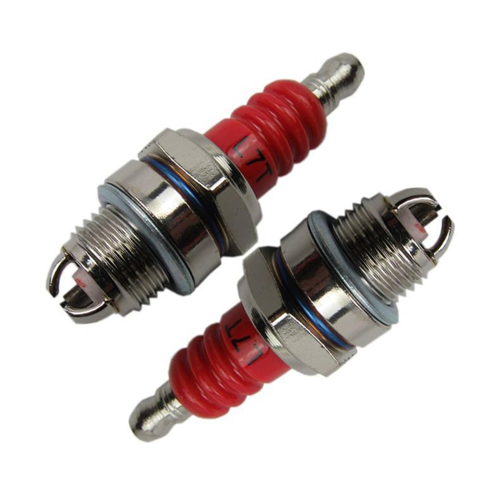 10 L7T Three-Prong Spark Plugs, Red