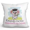 Mugffins 16 x 16 in. Pillow with Insert and German Saying for a Female Criminologist view 1