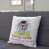 Mugffins 16 x 16 in. Pillow with Insert and German Saying for a Female Criminologist view 2