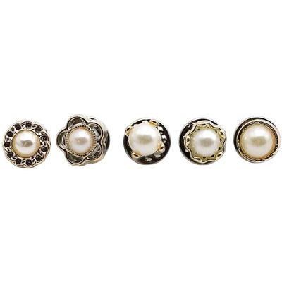 30-Piece Metal Rhinestone Buttons for Shirts, Cardigans, Hats and Pants