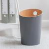 Kazai. Design Wastebasket “Bennet” | Unique Design for Office, Bedroom, Kids’ Room & More | Real Wood Veneer | Dark Gray view 2