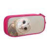 MIXMEY Owl Pencil Case, Large Capacity, 3 Compartments, Pink view 1
