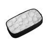 MIXMEY Pencil Case with 3D Floral Print, Large Capacity, 3 Compartments, Black, One Size view 2