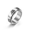 YAHOYA Stainless Steel Cat Face Spinner Ring for Women and Men view 1