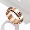 YAHOYA Stainless Steel Cat Face Spinner Ring for Women and Men view 3