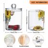 Pumpkin Golden Daisy 4-Piece Q-Tip Holders, Bathroom Organizer, Apothecary Jars view 3
