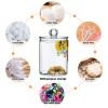Pumpkin Golden Daisy 4-Piece Q-Tip Holders, Bathroom Organizer, Apothecary Jars view 4