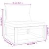 vidaXL 6-Piece Garden Lounge Set with Light Gray Cushions Solid Wood view 4