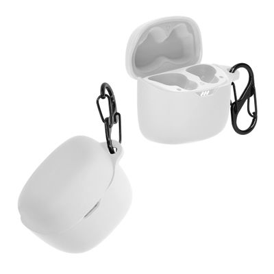kwmobile Case Compatible with JBL Tune Flex, White TPU Silicone Cover