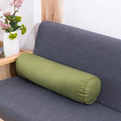 BVAMOS Round Bolster Pillow with Removable Cover for Head, Neck, Back, Legs and Yoga