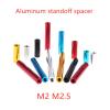 WILLWA 10-Piece Aluminum Standoff Bolts for RC Multirotors, M2.5 x 25 mm, Black view 2