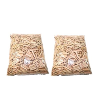 BELLAY M6/M8/M10 × L mm Round Fluted Wooden Dowels, M6 × 20 mm, 500 pcs