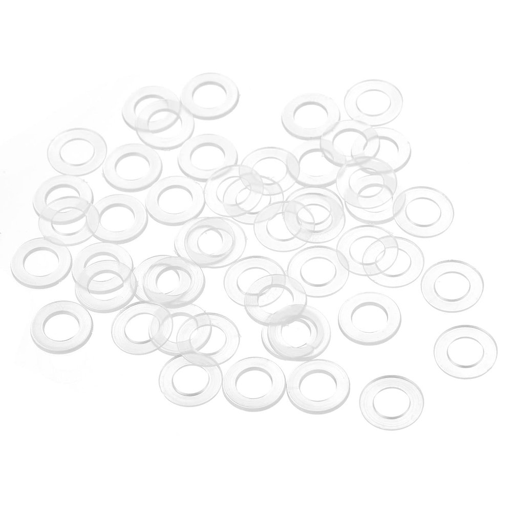 QUARKZMAN M6 Nylon Round Flat Washer Gasket, 50-Pack