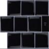 Alwayspon 3D Self-Adhesive Waterproof Vinyl Wall Tile Stickers, Black, 30.5 x 15.3 cm, 10 Sheets view 1