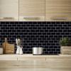 Alwayspon 3D Self-Adhesive Waterproof Vinyl Wall Tile Stickers, Black, 30.5 x 15.3 cm, 10 Sheets view 2