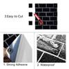Alwayspon 3D Self-Adhesive Waterproof Vinyl Wall Tile Stickers, Black, 30.5 x 15.3 cm, 10 Sheets view 3