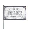 Bar Stuff for Man Cave "Drink Like Dwarves, Smoke Like Wizards, and Party Like Hobbits" Flag, Backyard Decor, Fall Decor, Outdoor (Size: 30 x 45 cm) view 1