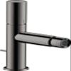 hansgrohe AXOR Uno A bidet faucet, single lever, 124 mm, with handle and pop-up waste set, po bla vc view 1