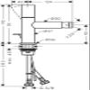 hansgrohe AXOR Uno A bidet faucet, single lever, 124 mm, with handle and pop-up waste set, po bla vc view 2