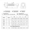 STORKY 10/20-Piece Washer-Head Hex Self-Drilling Stainless Steel Sheet Metal Screws M4.2 M4.8 M5.5 M6.3 Hardiflex Screws (Color: 50 mm, Size: M6.3, 10 Pieces) view 3