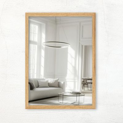 CLAMARO Vision Wall Mirror 40 x 175 cm, Catania Oak Frame