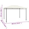 vidaXL Gazebo 384 x 281 x 270 cm Cream 180 g/m² view 2