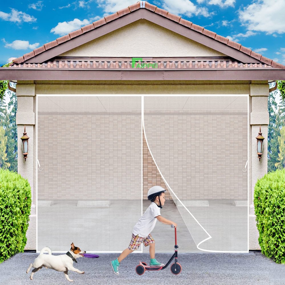 Magnetic Screen Door Curtain, 185 x 210 cm, White