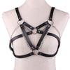 Gothic Leather and Metal Chain Headpiece Necklace for Women, Light Purple view 3