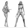 1/35 Female Agent Warrior Resin Model Kit, Unassembled and Unpainted Miniature Resin Parts (2 Figures) (kw3t-20) view 1