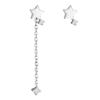 XJruixi Silver-Tone Star Tassel Zircon Drop Earrings for Women view 1