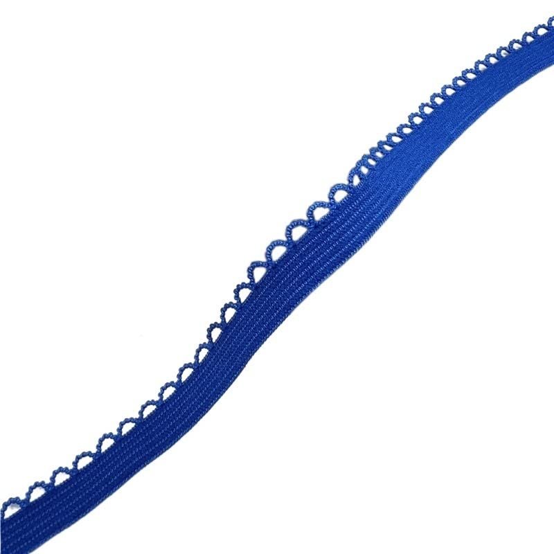 JZYSS Lace Trim 4-Piece 5-Yard 10 mm Elastic Ribbon, Spandex Band, Tulle Tape for Headbands, Dresses, DIY Crafts and Garments, Blue, 5 Yards
