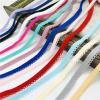JZYSS Lace Trim 4-Piece 5-Yard 10 mm Elastic Ribbon, Spandex Band, Tulle Tape for Headbands, Dresses, DIY Crafts and Garments, Blue, 5 Yards view 2