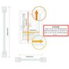 time4blinds Mini Roller Blind Basic, No-Drill, 130 x 140 cm, Classic White, Right-Side Control view 3