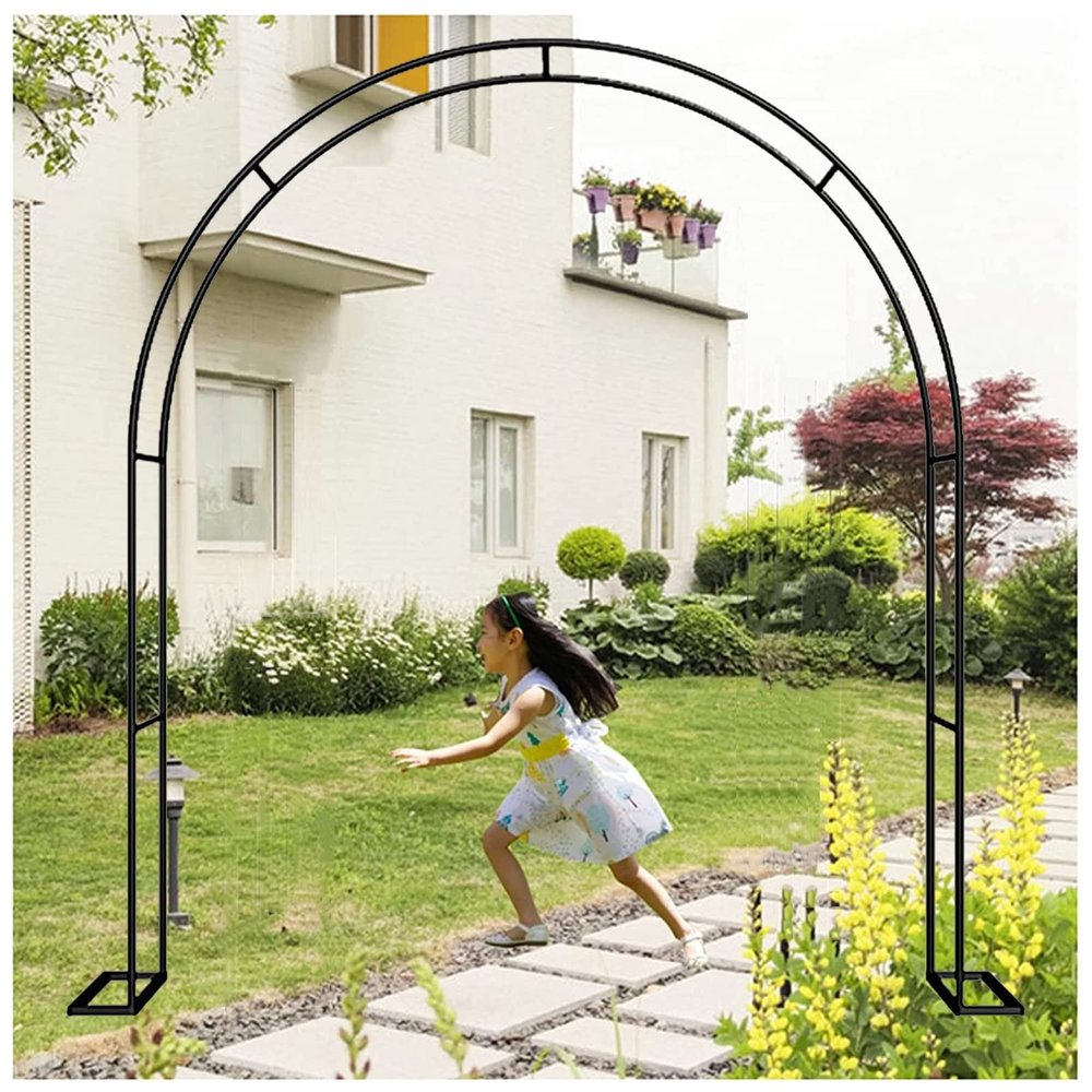 Metal Garden Rose Arch Trellis, 120 × 220 × 25 cm