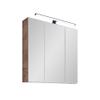 Pelipal Quickset 374 Bathroom Mirror Cabinet in Ribbeck Oak Effect with LED Lighting, 60 cm Wide view 4